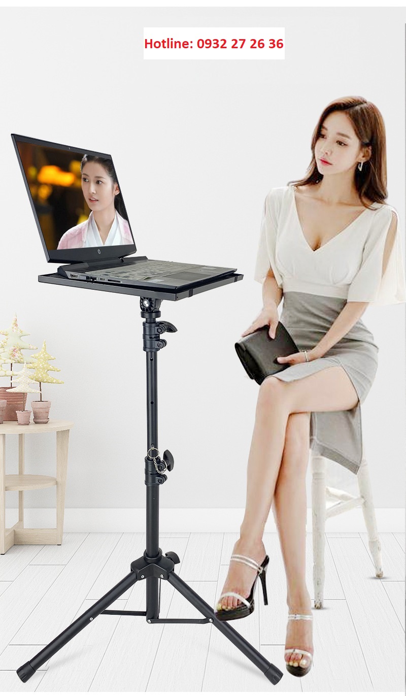 Chân đỡ, giá đỡ máy tính laptop, máy chiếu đa năng, có 3 chân chắc chắn