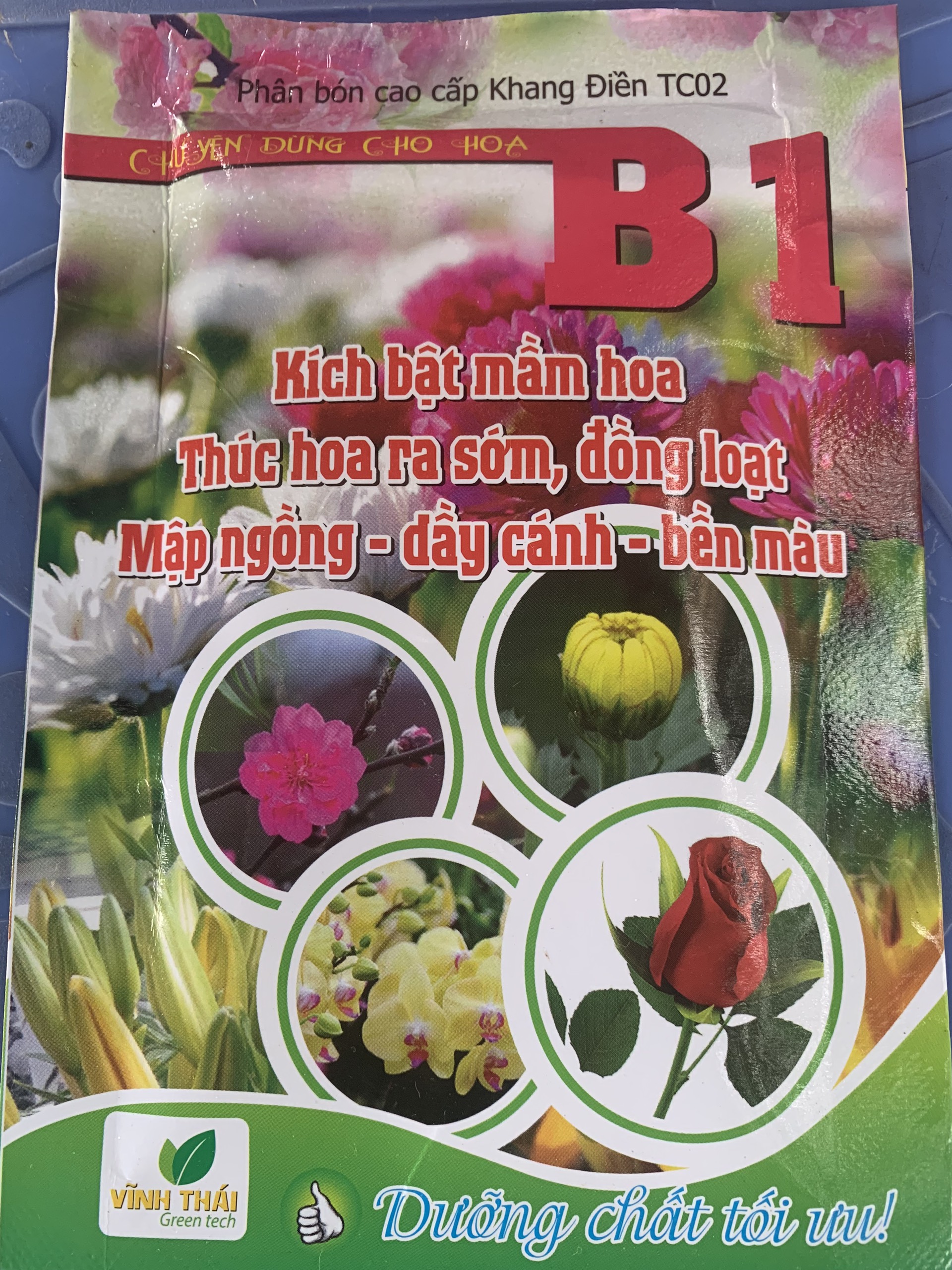 Phân bón hoa B1 - Chuyên dùng cho hoa cúc, hoa hồng, đào, lan