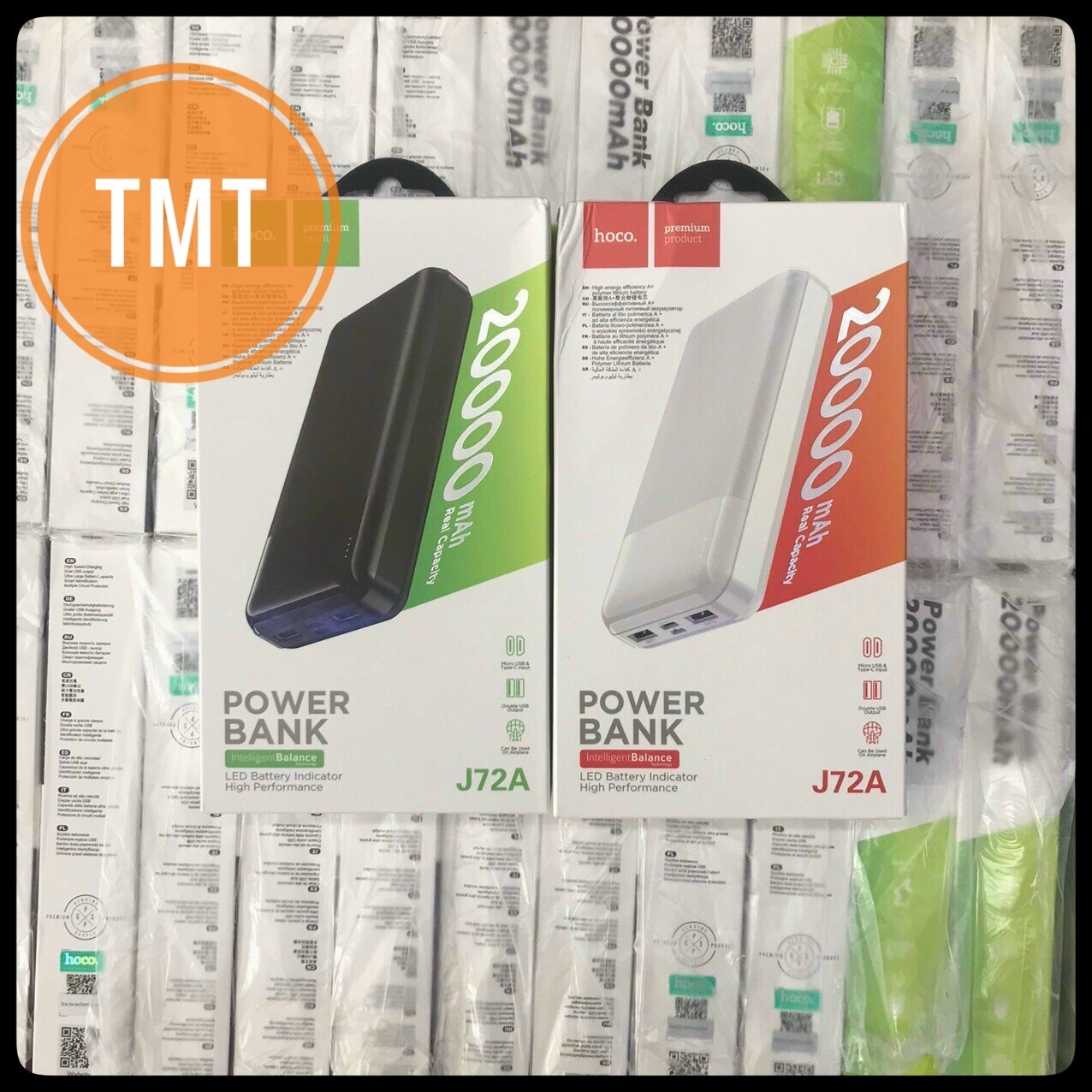 Pin sạc dự phòng Hoco J72A 20.000 mAh 2 cổng input, 2 cổng output sạc nhanh 2A - CHÍNH HÃNG