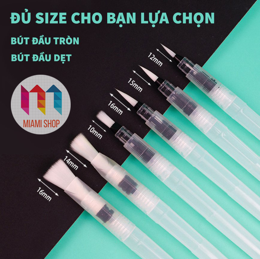 Bút vẽ màu nước Menory - Đủ kích cỡ lựa chọn