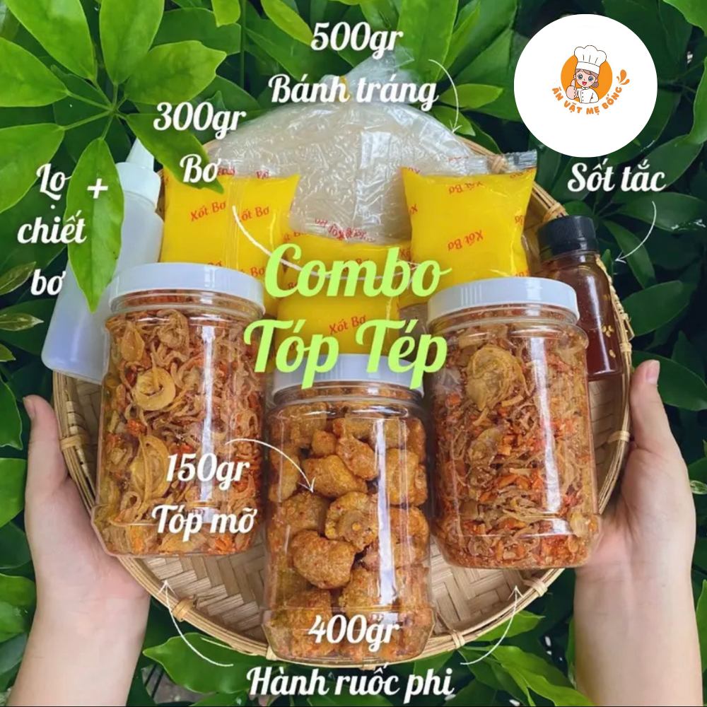 Bánh Tráng Phơi Sương Combo Tóp Tép Ruốc Hành Phi Tóp Mỡ