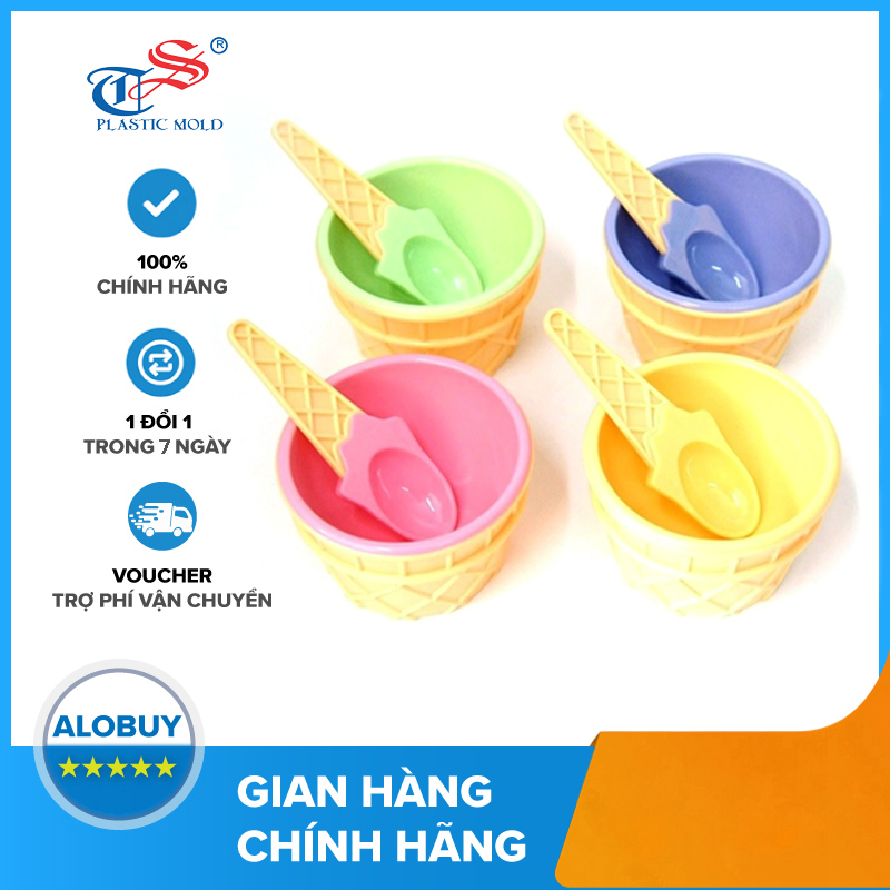 Bộ 4 ly kem kèm muỗng tashuan ts-302