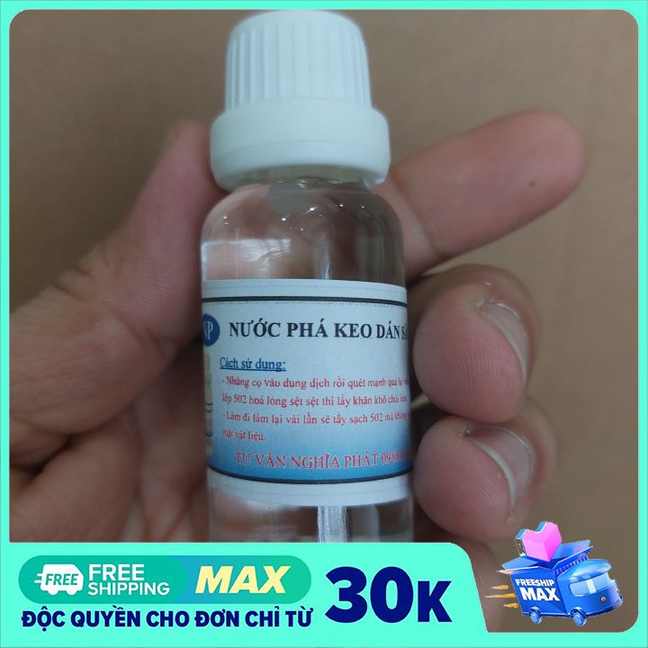 Tẩy keo 502 - gỡ keo 502 trên nhựa - gỡ keo dán sắt dính tay, kính, gỗ ... không để lại vết keo.