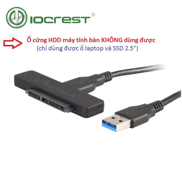 Dock 2.5 iocrest usd 3.0 kết nối ổ cứng ssd hdd laptop qua usb 3.0 xịn hơn dock seagate hdd box