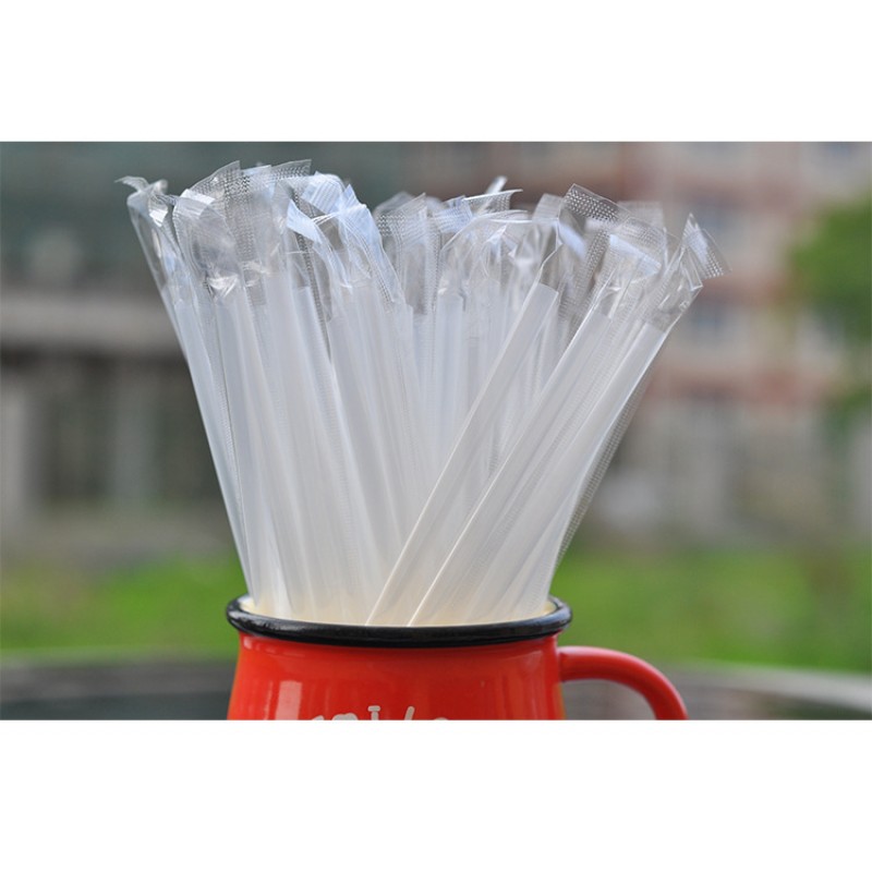 Ống hút trắng có màng bọc