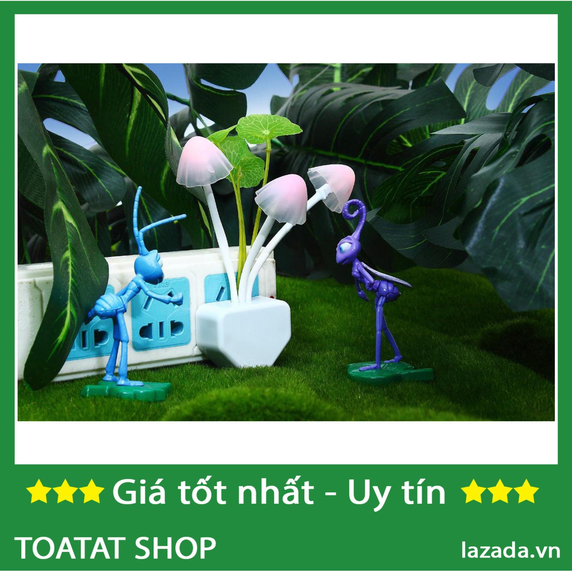 Đèn ngủ avatar hình nấm cảm ứng ánh sáng đổi màu procare