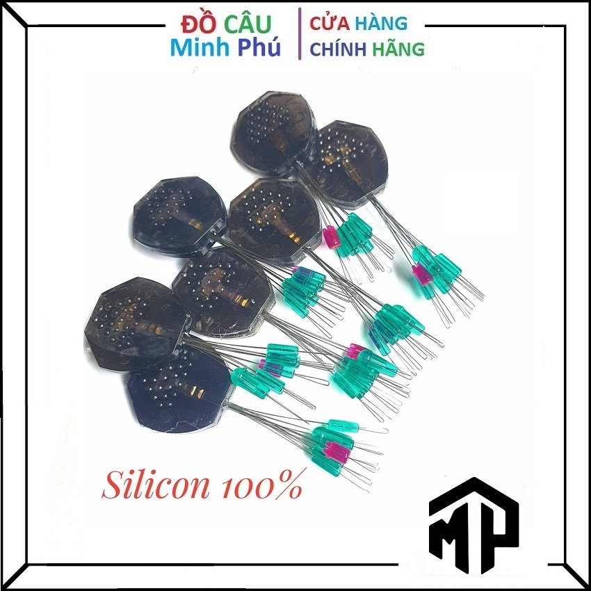 Hạt chặn phao silicon cao cấp - chuyên câu đài - minh phú