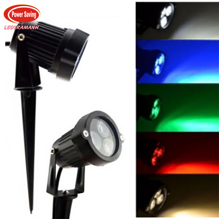 Đèn led ghim cỏ 3w 1 màu ngoài trời chống nước
