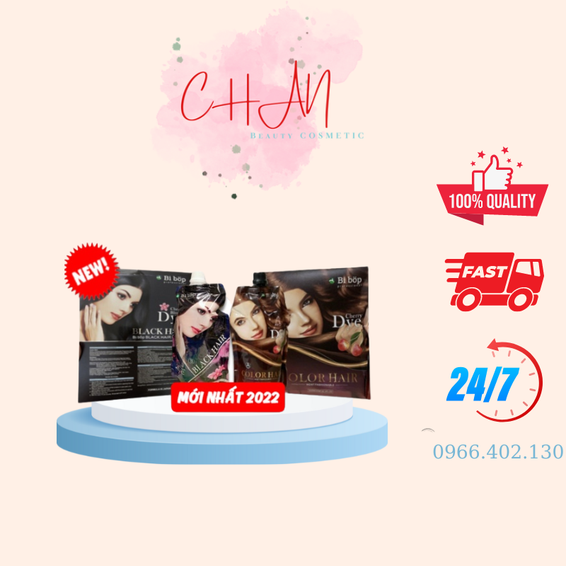 Bibop - thuốc nhuộm tóc bibop phủ bạc túi 500mlx2 ăn bạc 100% hàng công ty