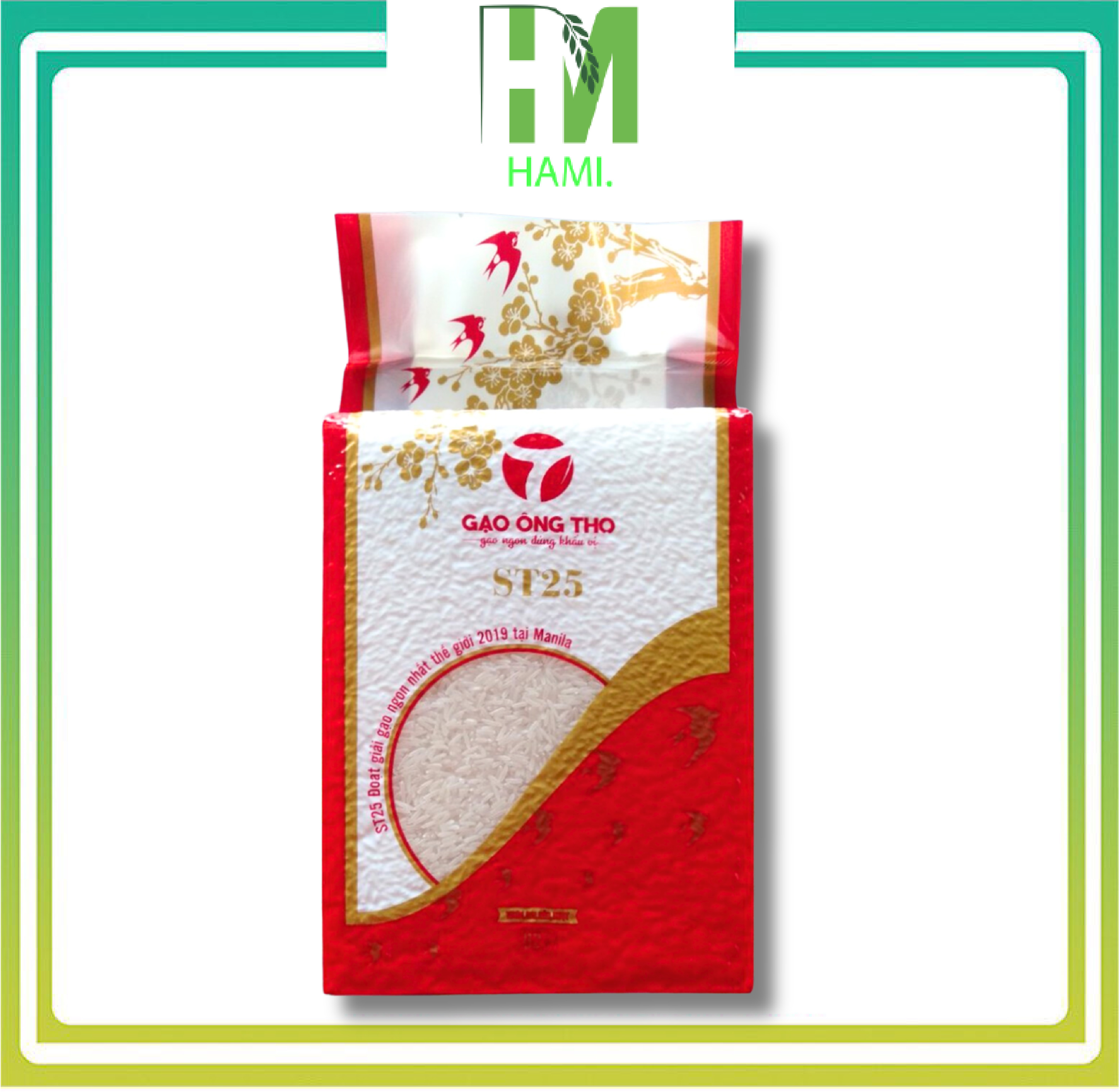 Gạo St25 GẠO ÔNG THỌ ngon nhất thế giới bao 2kg hút chân không