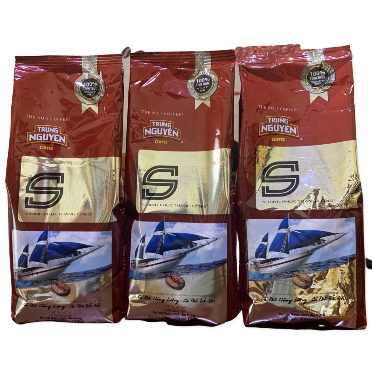 Combo 3 gói cà Phê Trung Nguyên Legend S Chinh Phục ( 500g / gói )