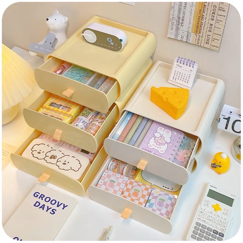Ngăn kéo hộp lưu trữ máy tính để bàn văn phòng phẩm lưu trữ hộp nhỏ văn phòng bàn kệ ký túc xá