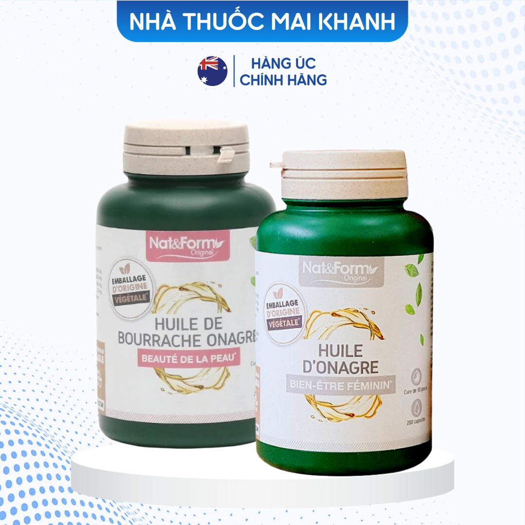 Tinh dầu hoa anh thảo hữu cơ pháp nat & form 200 viên
