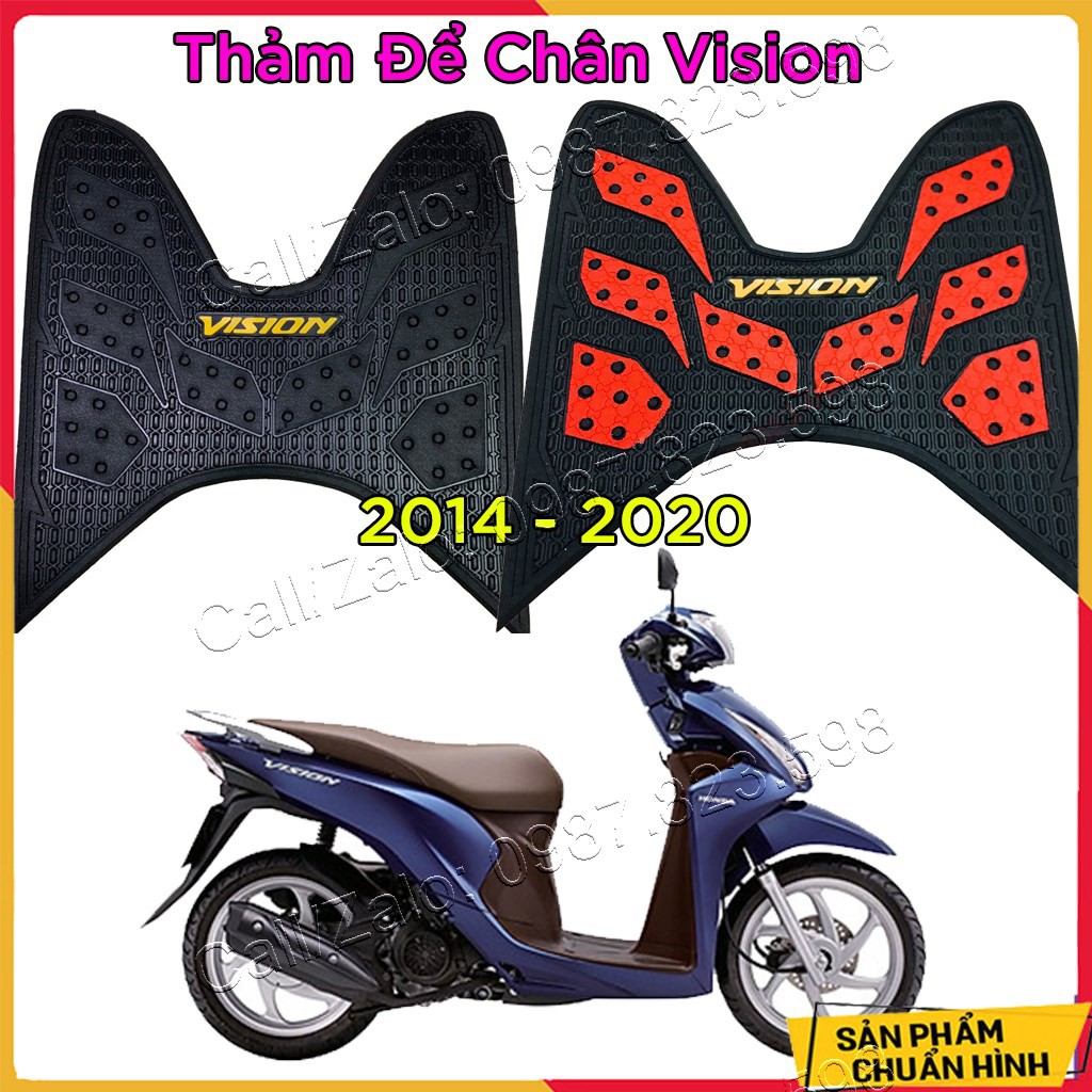 Thảm để chân dành cho xe vision 2014 - 2020, miếng lót chân vision đời xe 2014 đến 2020