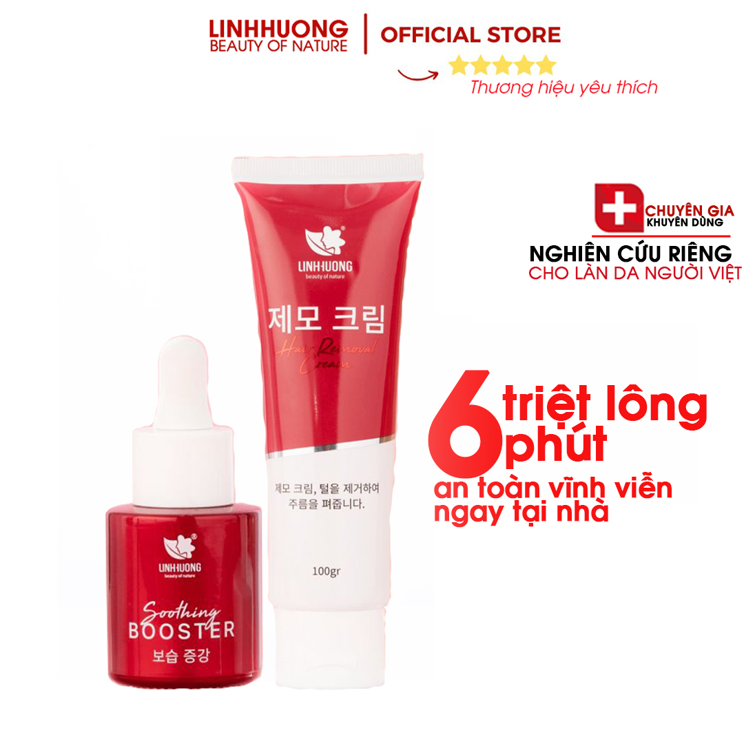 Triệt lông bikini vĩnh viễn Kem tẩy lông nách soothing booster Linh Hương