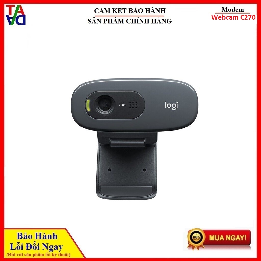 Webcam logitech c270 fullhd 720p - hàng chính hãng - bảo hành 24 tháng
