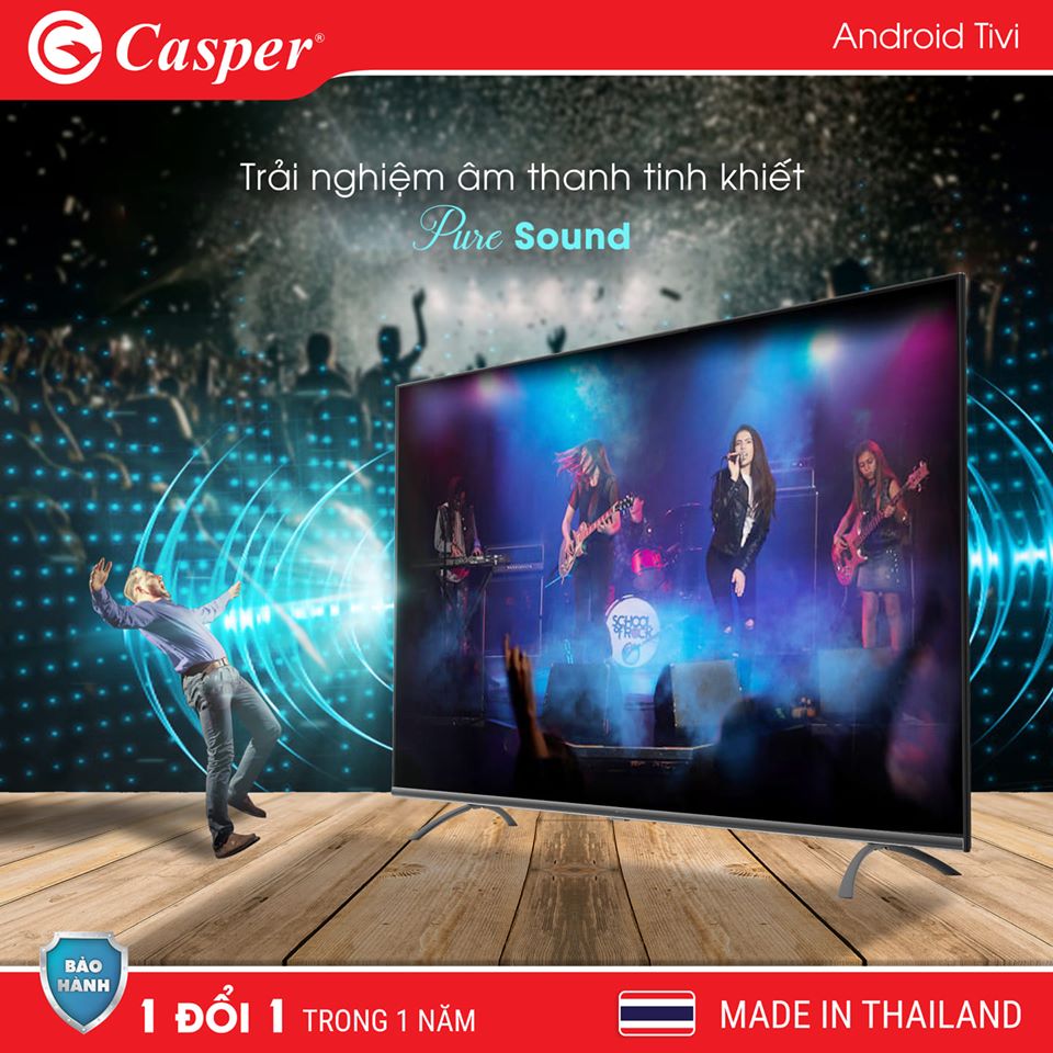 Smart Tivi Casper 65 inch model 65UG6000 - Androidtv UHD 4K