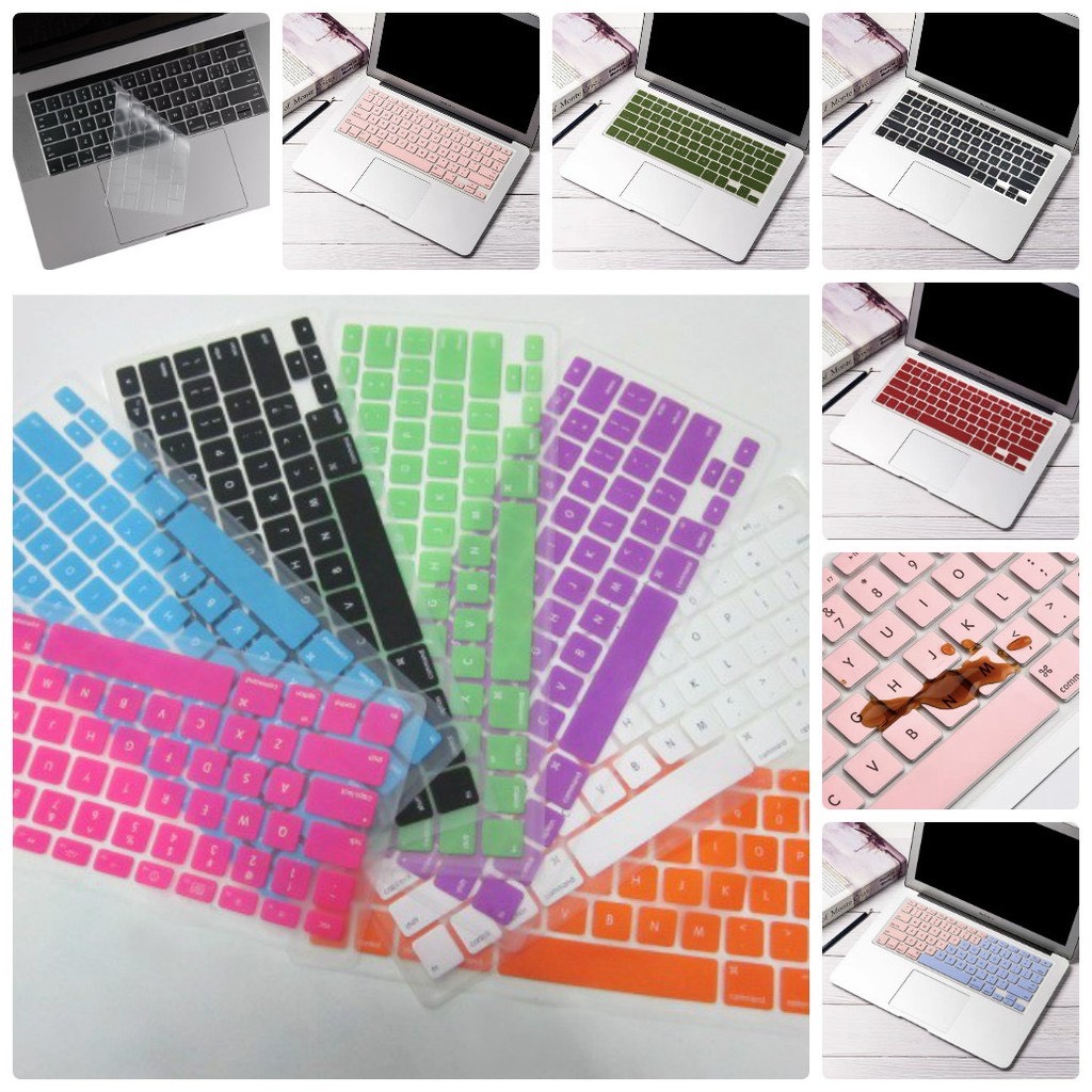 Phủ Phím MacBook silicon chống nước, chống bụi bẩn Đủ Dòng-Đủ màu