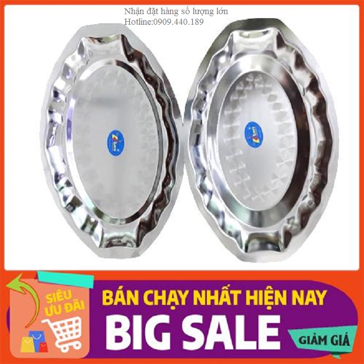 [HCM]Dĩa hột xoài inox cạn rộng 23cm & 40cm