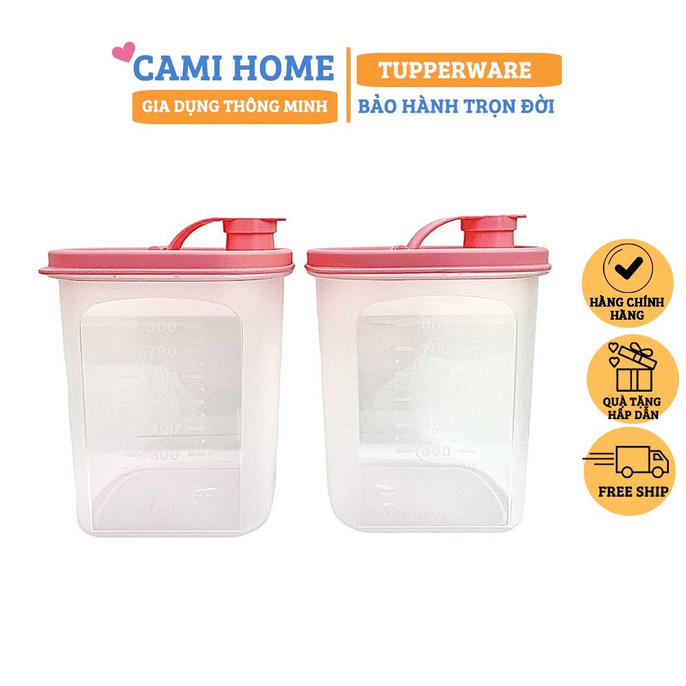 Bộ đôi bình nước slim line 1l tupperware , nhựa nguyên sinh , an toàn cho sức khỏe