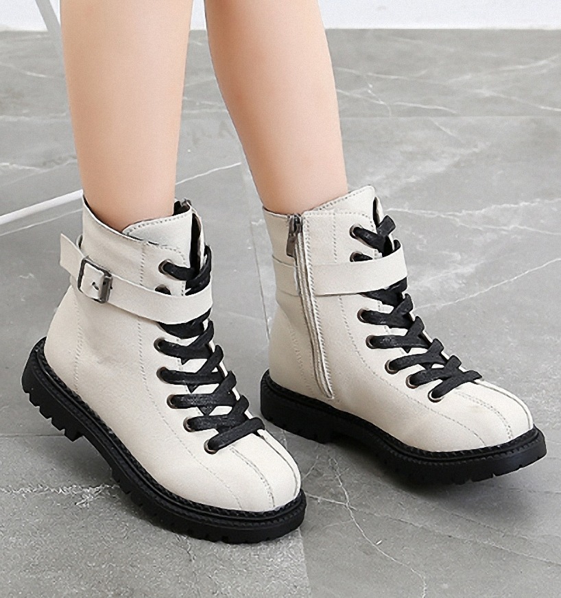 Giày Boot Da  cho bé  gái size 27 - 37  gái phong cách cá tính  - B90