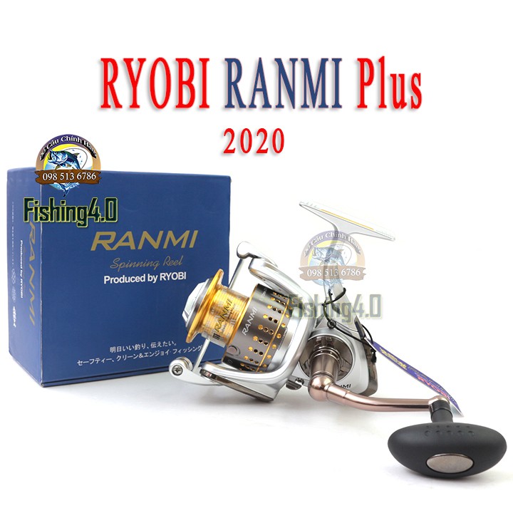 Máy Câu Ryobi Ranmi Plus 5000 6000 7000 8000 - New 2020 - Tay Quay Rời Khóa Ren - Cốt Trợ Lực - Cam kết bảo hành đổi trả
