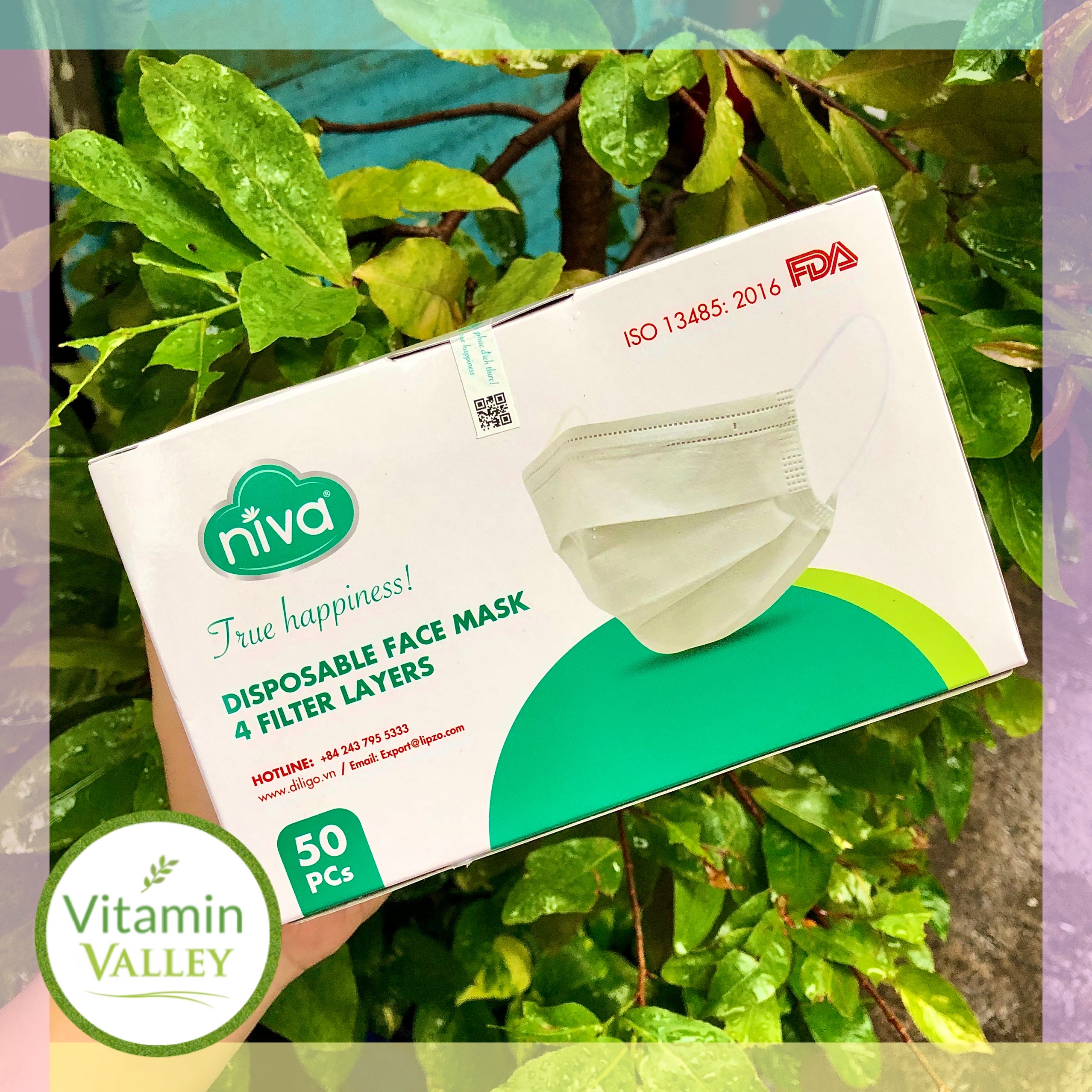 Hộp 50 chiếc khẩu trang y tế 4 lớp niva