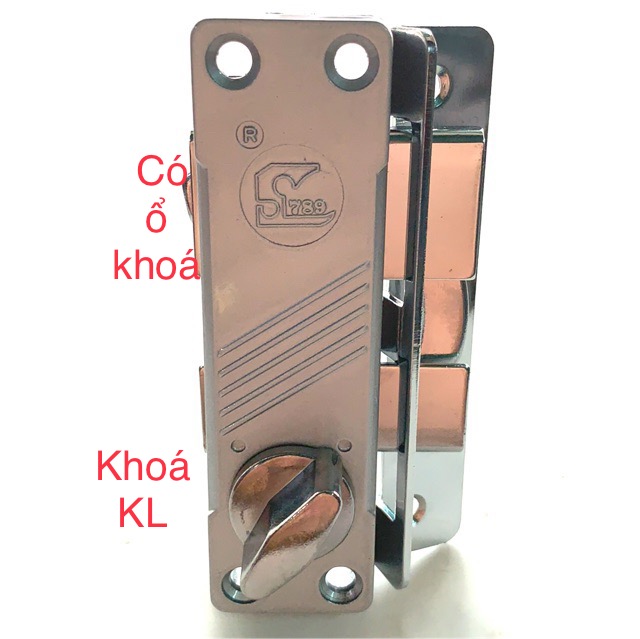 [HCM]Khoá chốt cửa lùa nhôm L-9800 hàng Đài Loan có ổ khoá bên ngoài