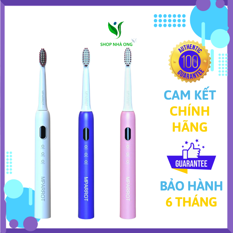Bàn chải điện mparrot x100 - bàn chải đánh răng điện - bàn chải lông mềm - bàn chải điện cao cấp
