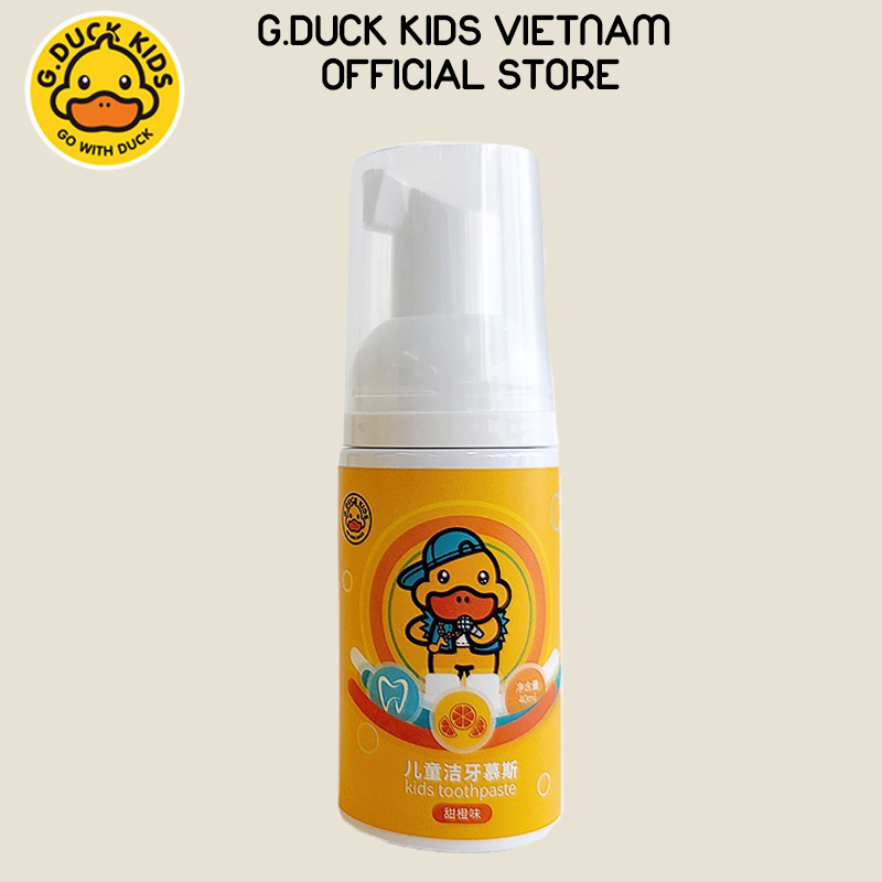 Kem đánh răng dạng bọt vị cam an toàn cho bé giúp làm sạch răng cho trẻ