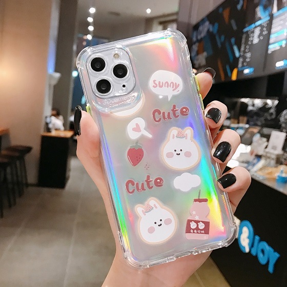 Ốp IPHONE Rabbit cute BẢO VỆ CAM- Phản Quang 6/6plus/6s/6splus/6/7/7plus/8/8plus/x/xs/xsmax/11/11pro/11promax - H Case
