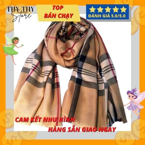 Khăn quàng cổ hoạ tiết burberry , chất dạ lụa sang khăn lụa thythy phong cách hàn quốc mùa đông ấm