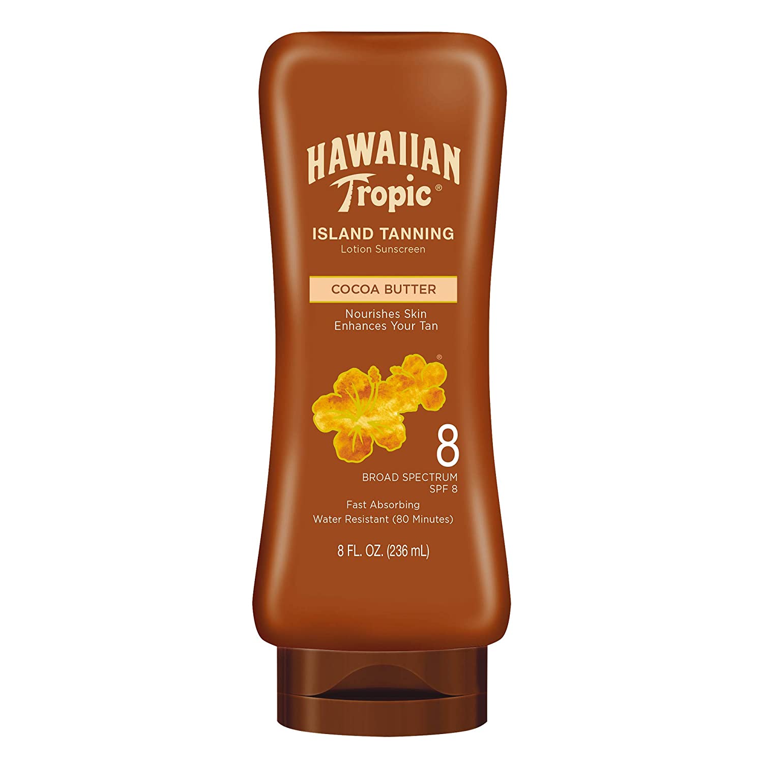 Dưỡng thể chống nắng & giúp da rám nắng Hawaiian Tropic Tanning Lotion Sunscreen SPF4/SPF8 236ml (Mỹ)