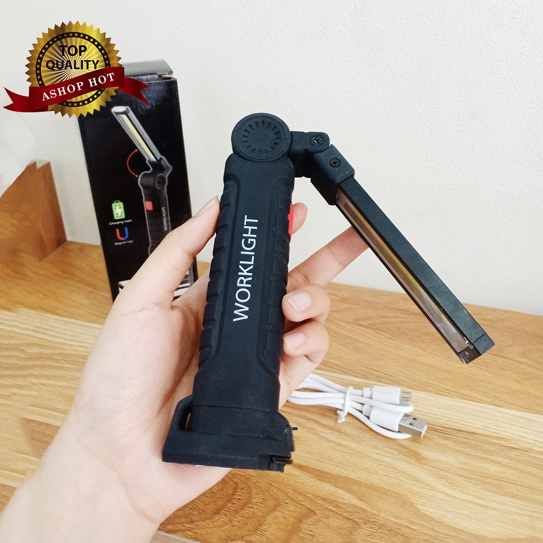 Đèn pin Worklight bóng Led Cob 3 chế độ làm việc có thể sạc được