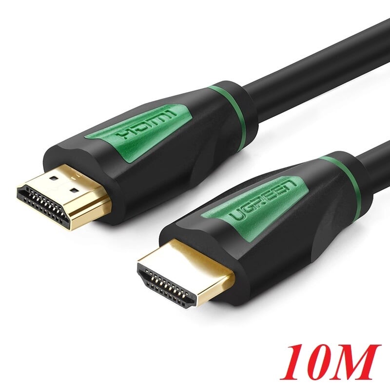 Ugreen 30195 10m màu đen cáp tín hiệu hdmi chuẩn 1.4 hỗ trợ phân giải 4k * 2k hd116