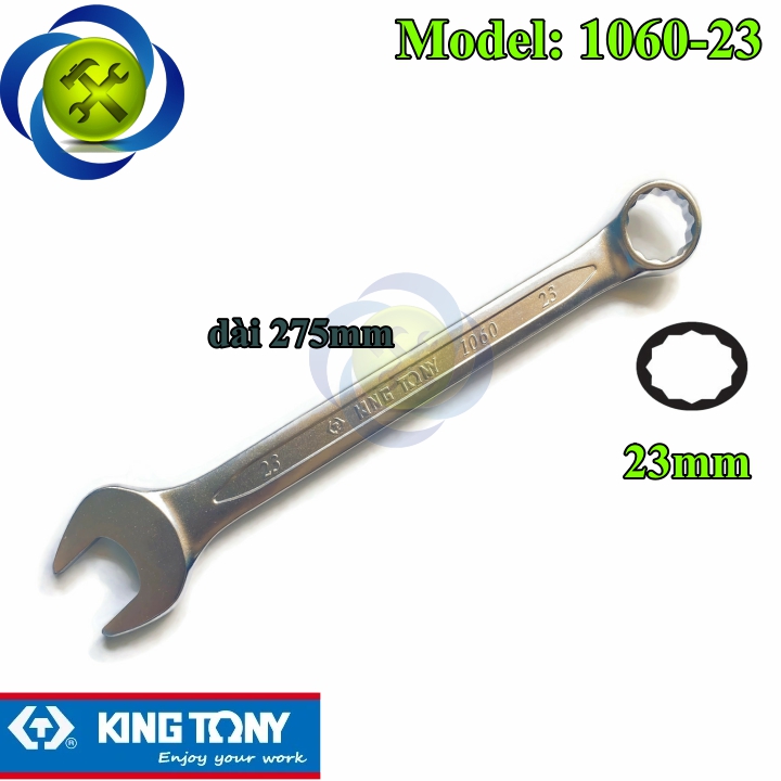 Cờ lê vòng miệng 23mm kingtony 1060-23 dài 275mm