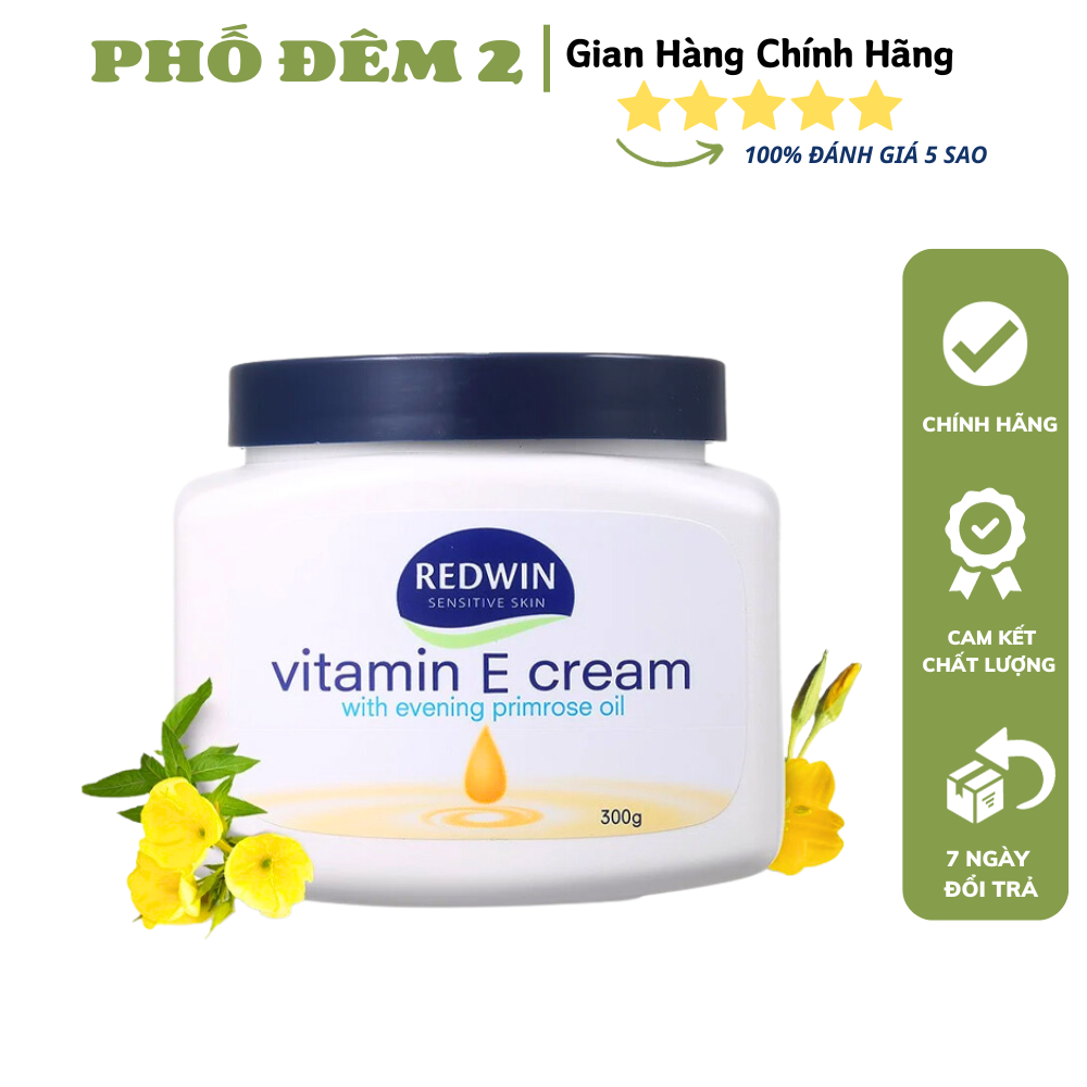 Kem Dưỡng Ẩm Redwin Mềm Mịn Da - Vitamin E Cream - Dành Cho Mọi Loại Da 300g
