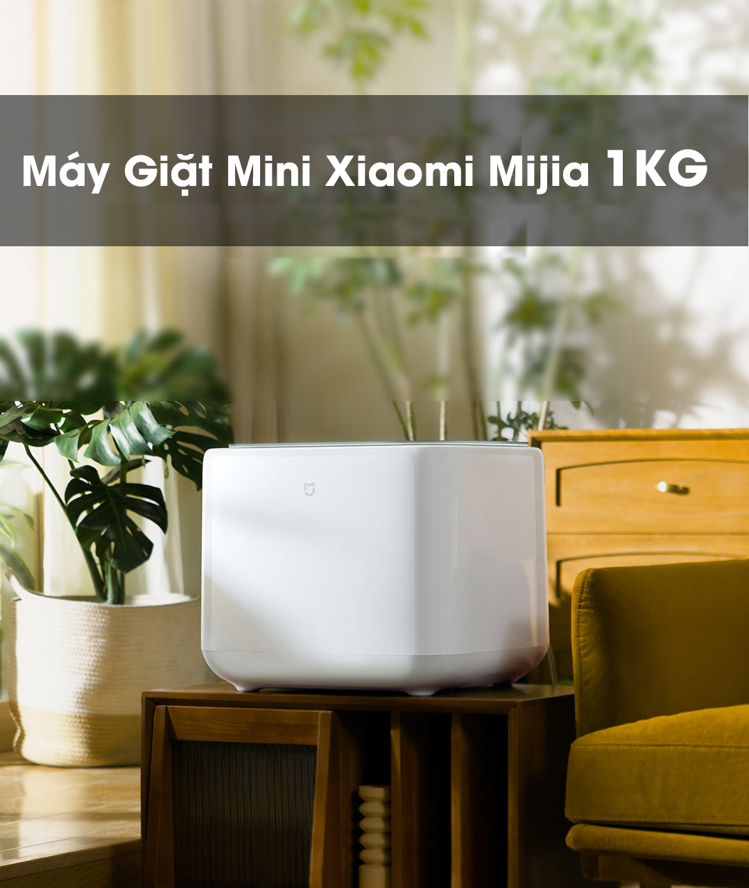 Máy Giặt thông minh Mini siêu nhỏ Xiaomi Mijia 1KG XQB10MJ501 giặt nước nóng kết nối App Mihome
