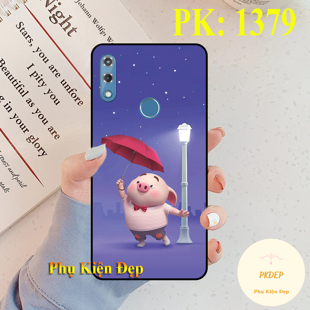 Ốp lưng Vsmart Star 3 dẻo đen in hình chú heo Hồng Cute