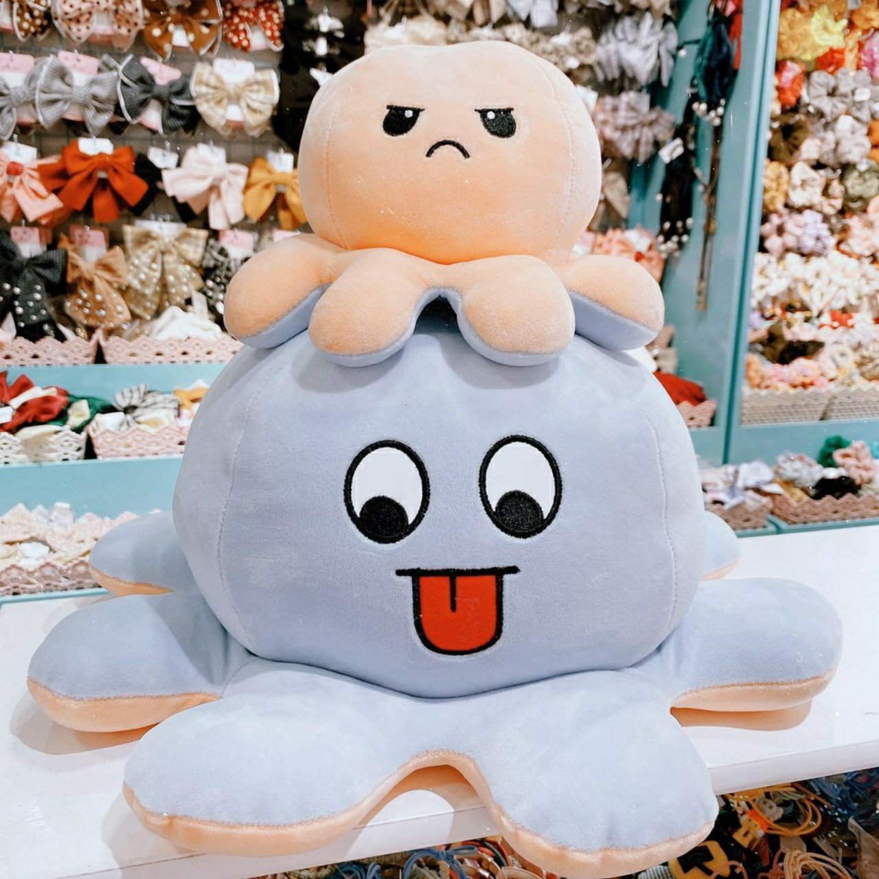 [40X25CM] Bạch Tuộc Cảm Xúc 2 mặt - Gấu Bông Bạch Tuộc - Thú Bông Cao Cấp - Nhiều Màu