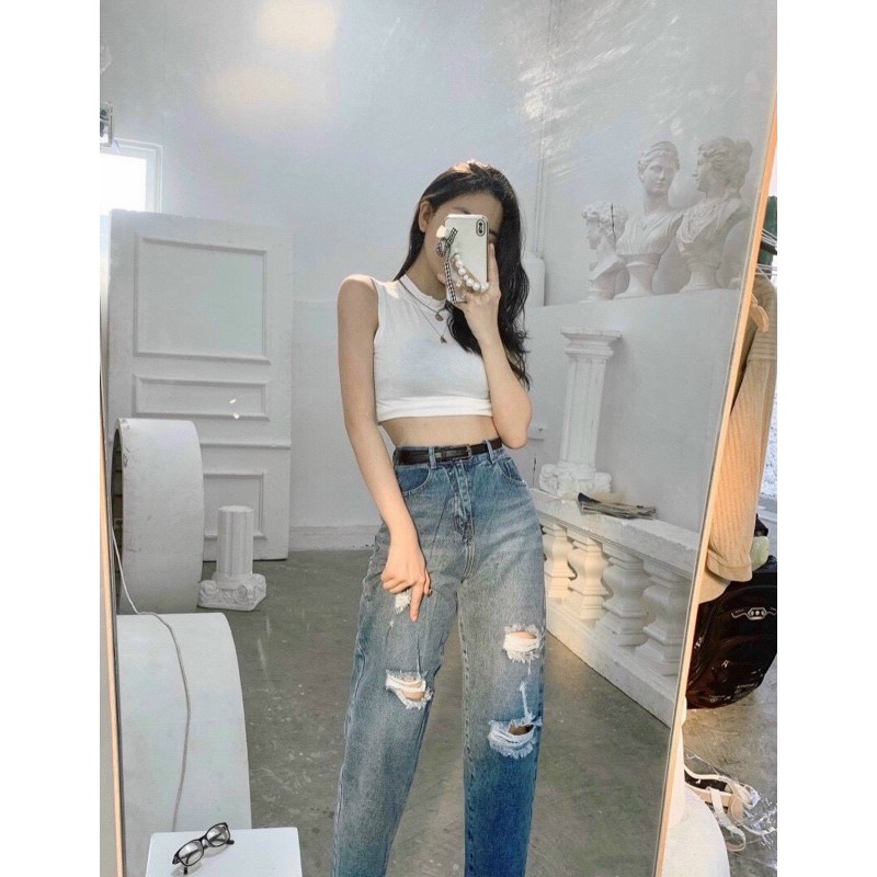 Quần jeans rách kiểu