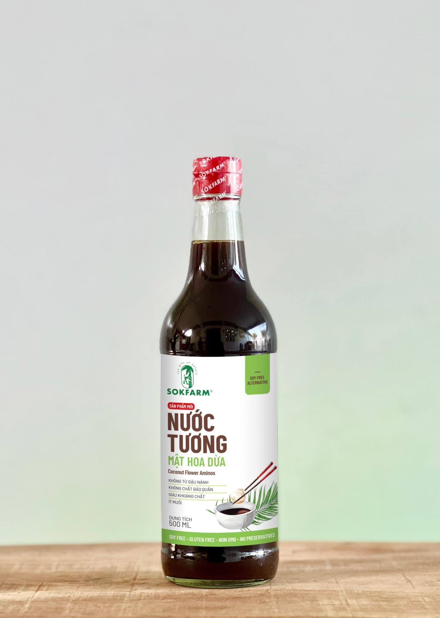Nước tương mật hoa dừa 500ml coconut flower aminos nước tương ít mặn, giàu khoáng, không có đậu nành