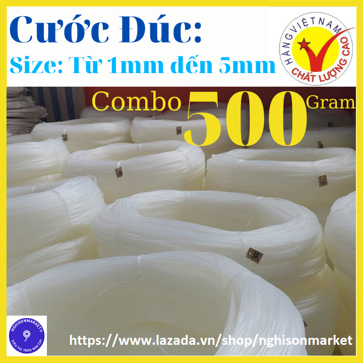 Dây cước đúc thả diều Câu cá 1.0mm đến 5.0mm Combo 500g