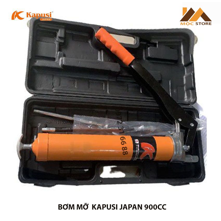 Bơm mỡ bằng tay kapusi japan 900cc, không e mỡ khi bơm, bơm mỡ ra nhanh và nhiều hơn