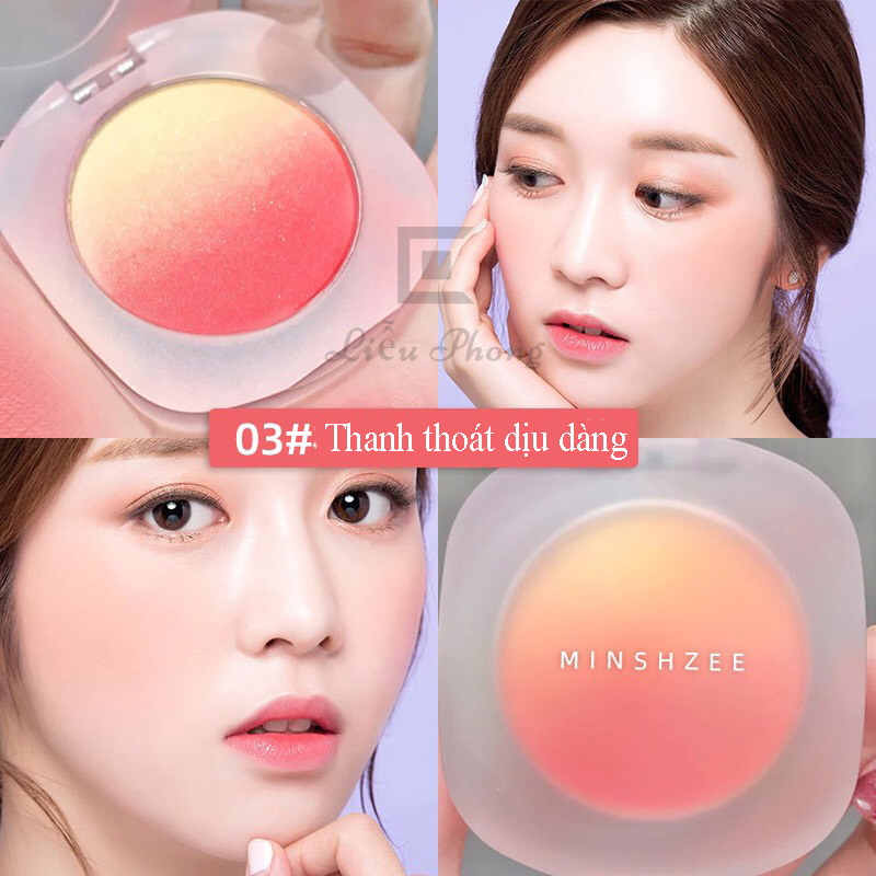Phấn Má Hồng MINSHZEE, Hồng Tự Nhiên Chất phấn Siêu Nhẹ, Mướt Mịn Lướt Trên Da, Lâu Trôi, Chống Nước Tốt Nội Địa Trung