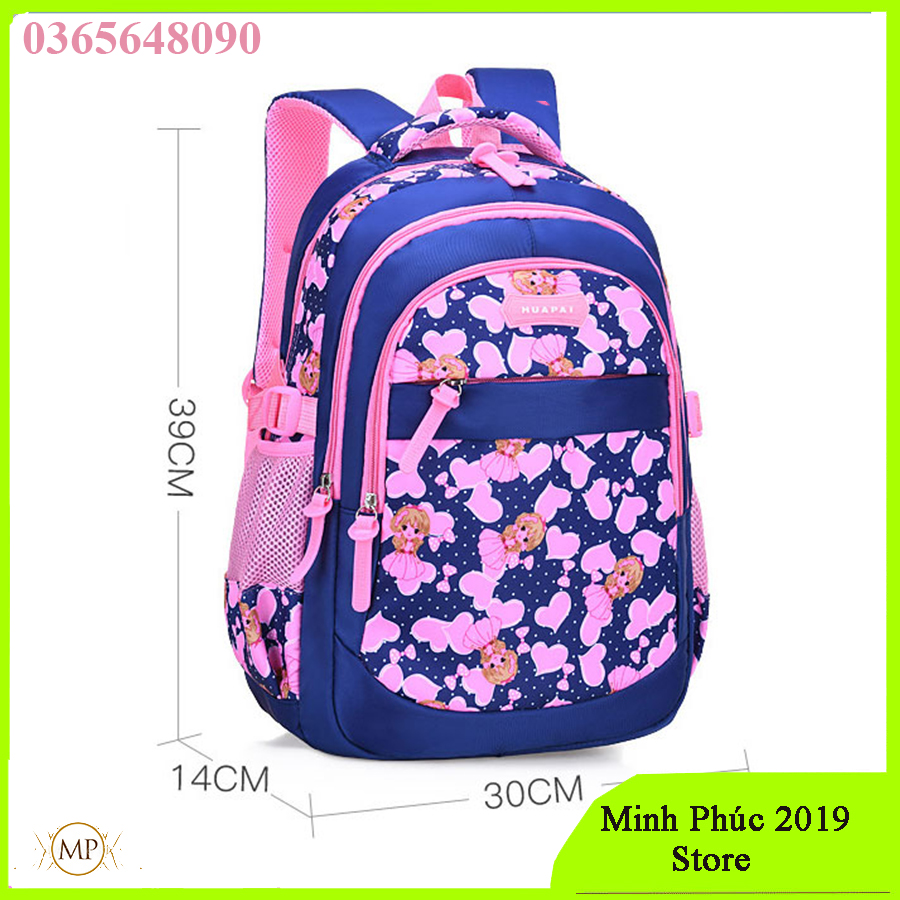 Balo Học Sinh, Balo Cho Bé Gái Họa Tiết Dễ Thương Balo Cho Học Sinh Cấp 1 cặp sách học sinh tiểu học chống thấm nước, chống gù nhiều ngăn họa tiết xinh xắn