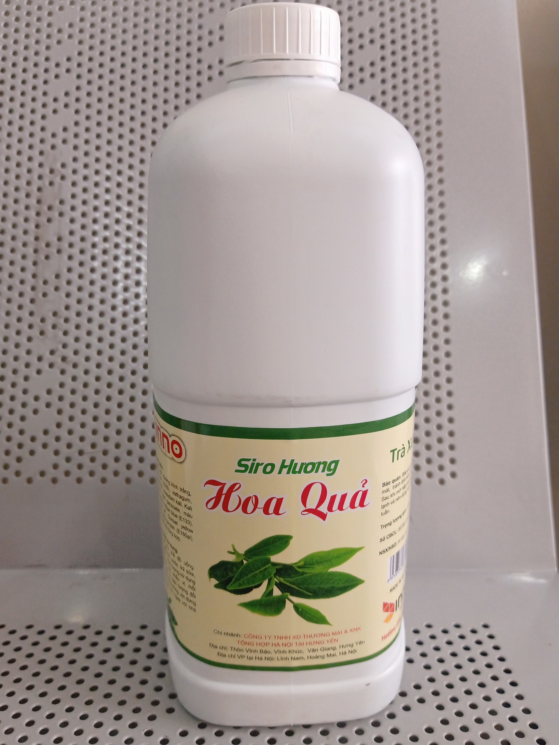 Siro hoa quả can vuông 2lít vị Trà xanh