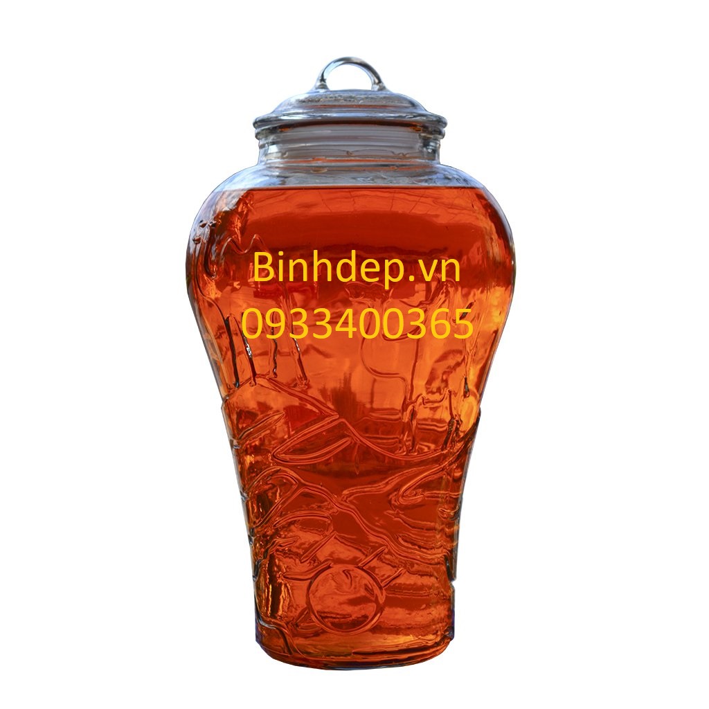 Bình thuỷ tinh ngâm rượu 10 lít không vòi kiểu dáng lạc đà