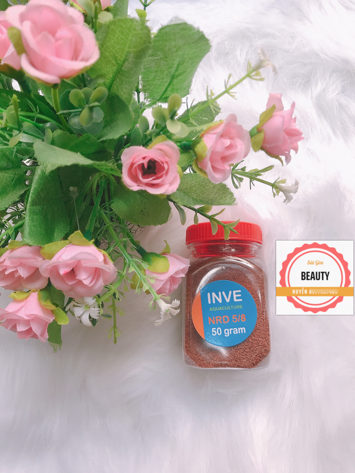 1 hủ cám thái inve 5/8 50g, cho cá cảnh, cá 7 màu, betta, cá thủy sinh