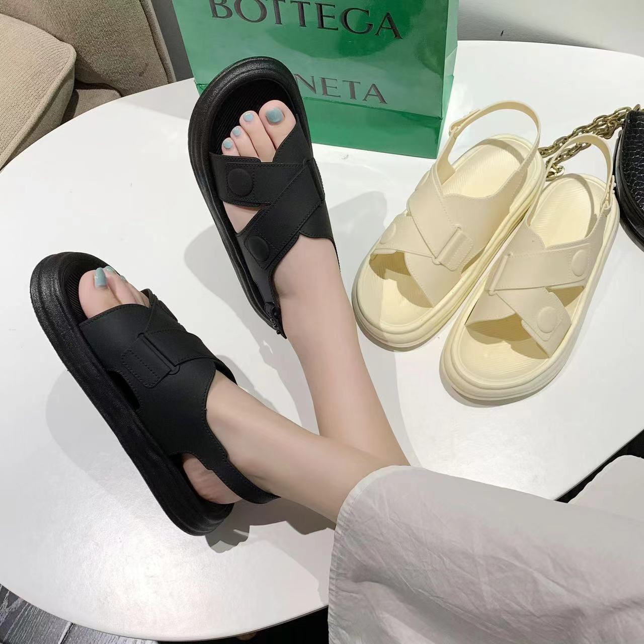 Sandal nữ giày xăng đan nữ quai chéo quai hậu mềm nhẹ đế cao 3 phân thời trang